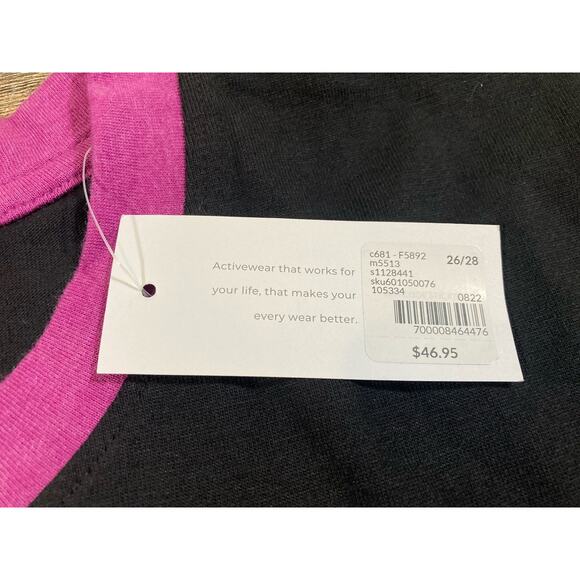 New Livi Womens Athletic Tee Crew Neck Short Sleeve Leopard 26/28 Lane Bryant - Picture 6 of 12